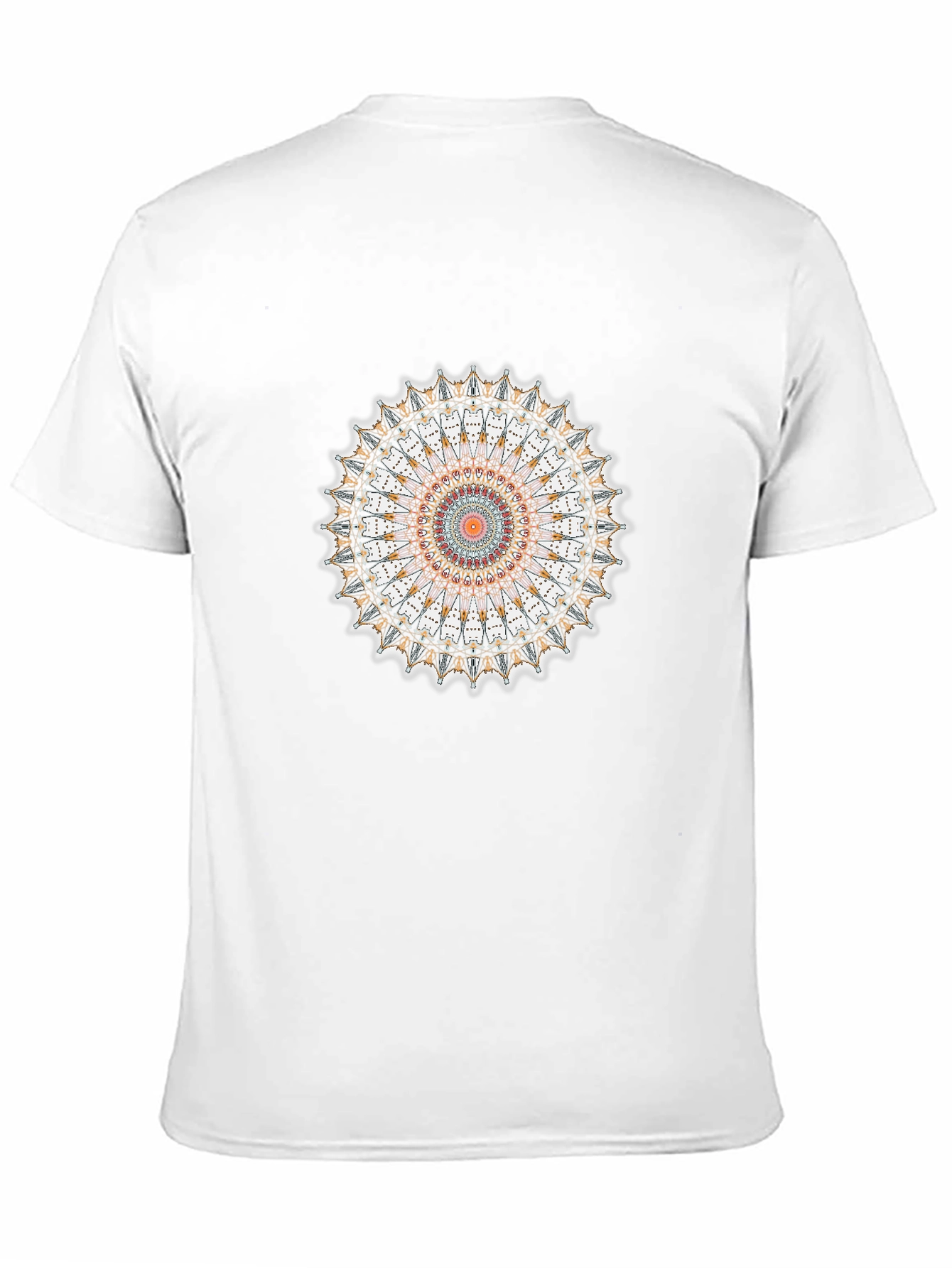Black T-Shirt with Mandala Graphic Print