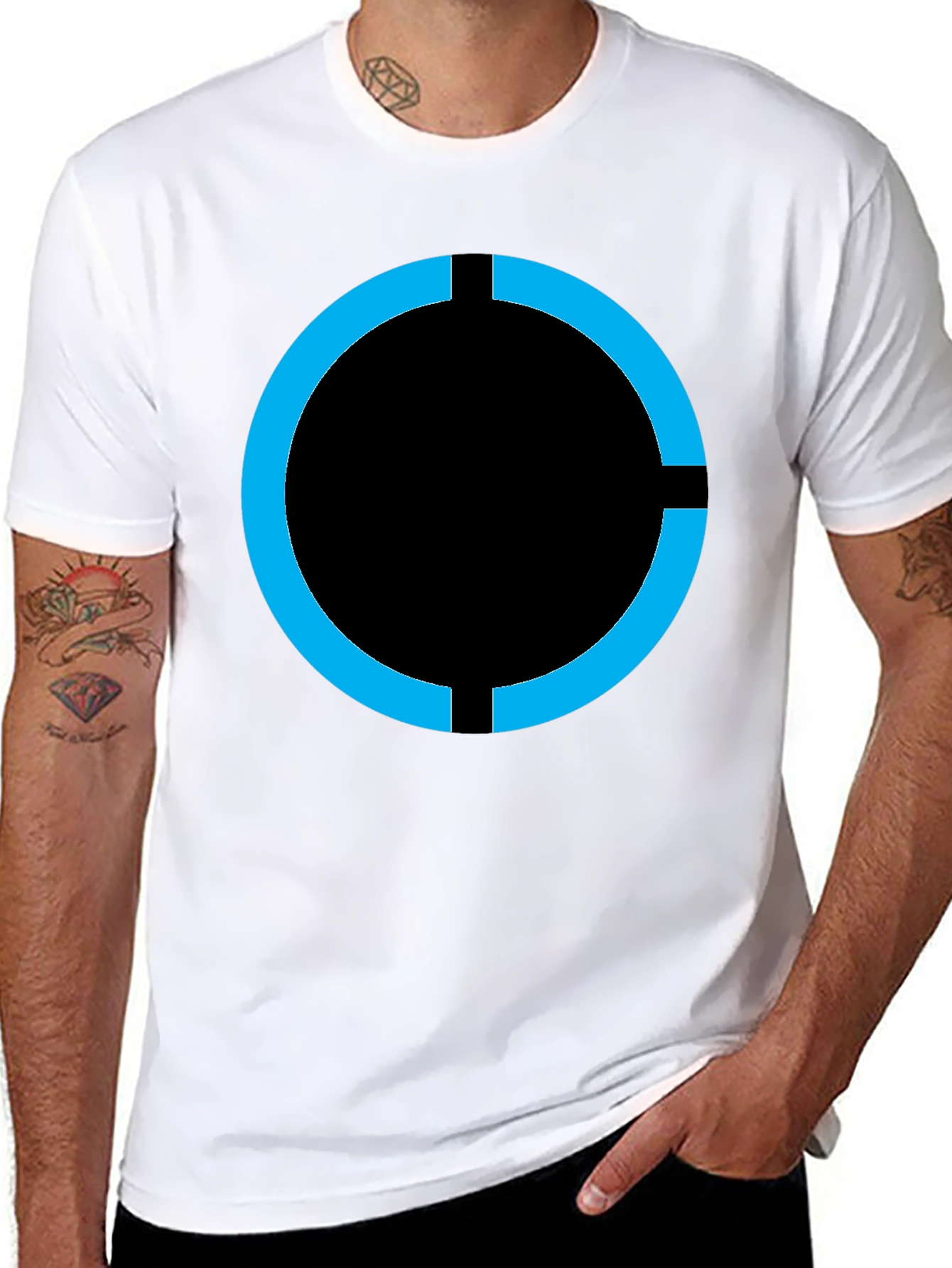 Android Circle Logo Graphic T-Shirt - Black
