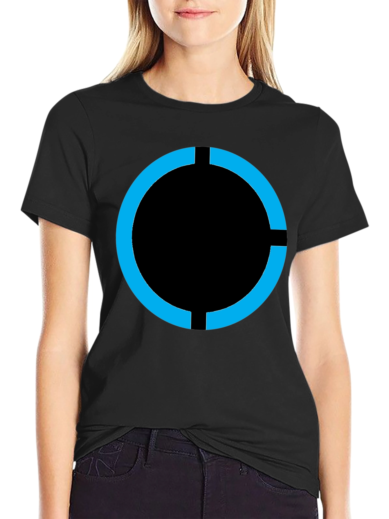 Android Circle Logo Graphic T-Shirt - Black