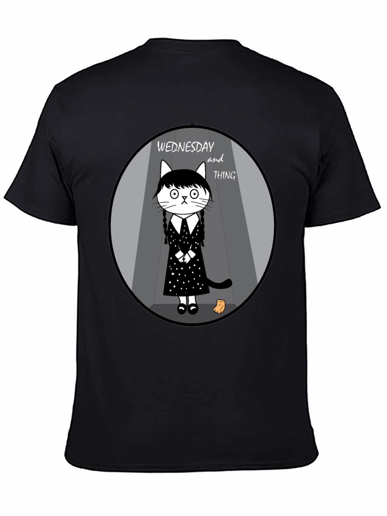 Wednesday and Thing Cat T-Shirt