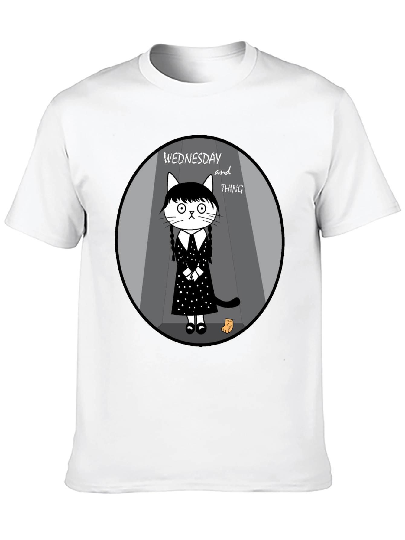 Wednesday and Thing Cat T-Shirt