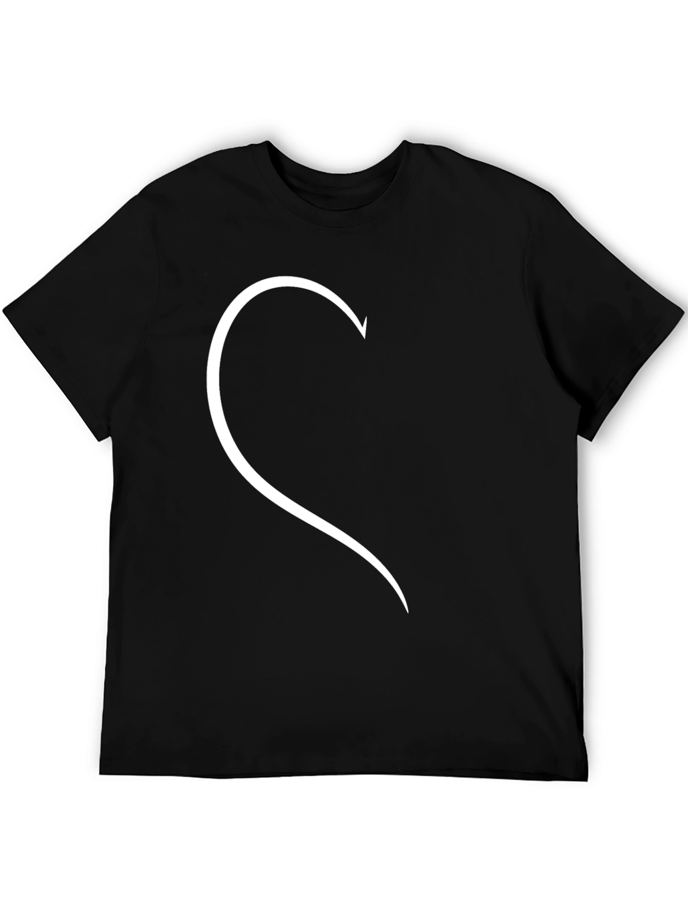 Matching Half Heart Couple T-Shirt - Black