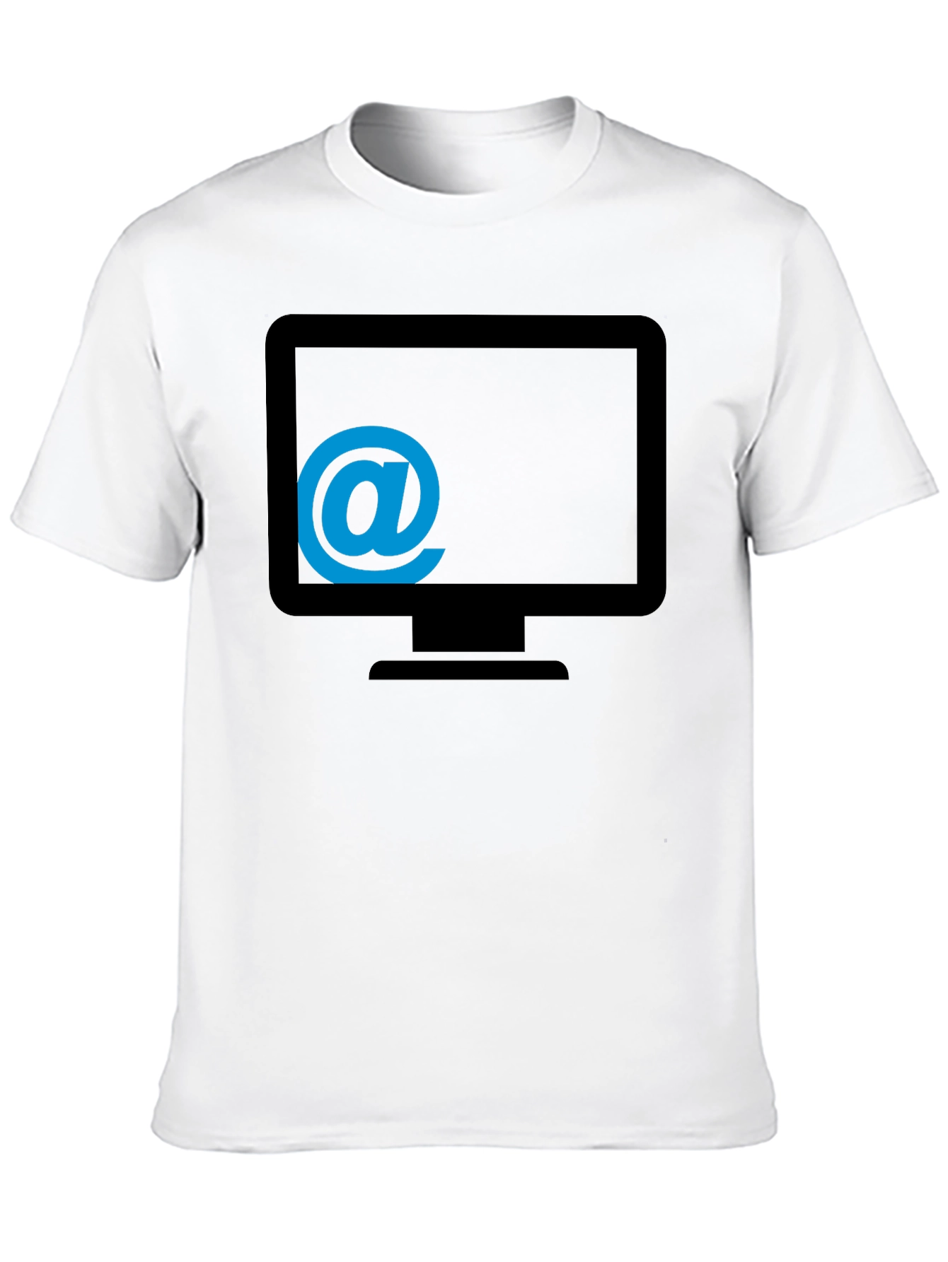 Techie Tee - Email @ Monitor Graphic T-Shirt