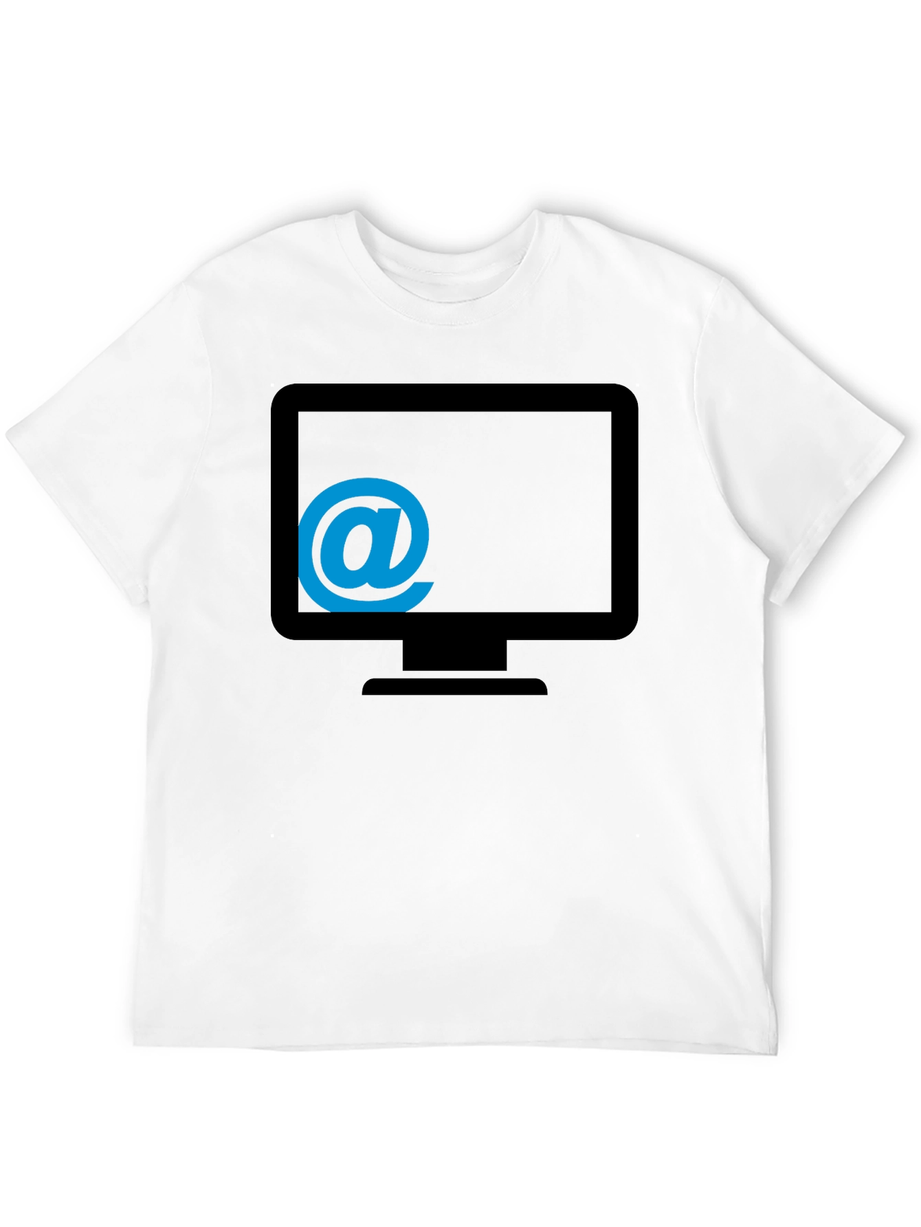 Techie Tee - Email @ Monitor Graphic T-Shirt