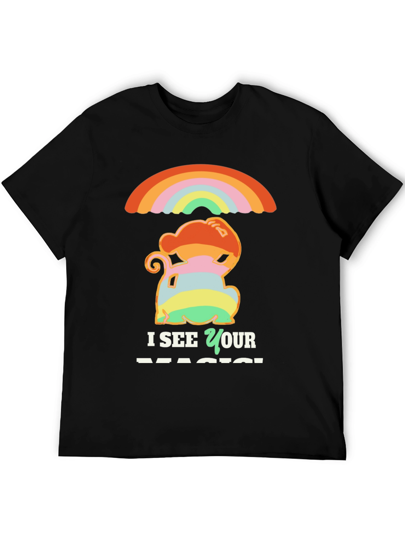 Rainbow Magic Graphic Tee - Unisex Black T-Shirt