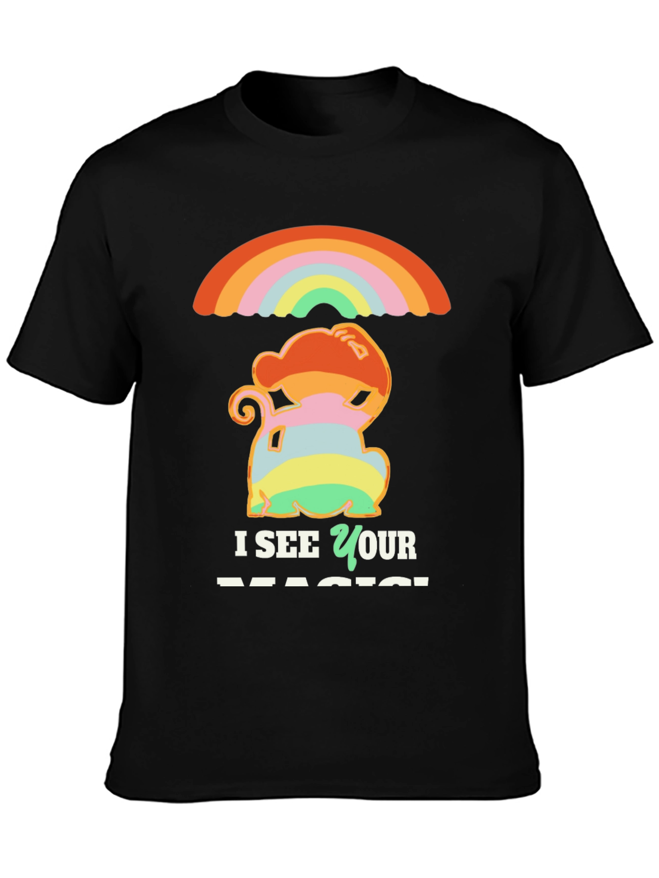 Rainbow Magic Graphic Tee - Unisex Black T-Shirt