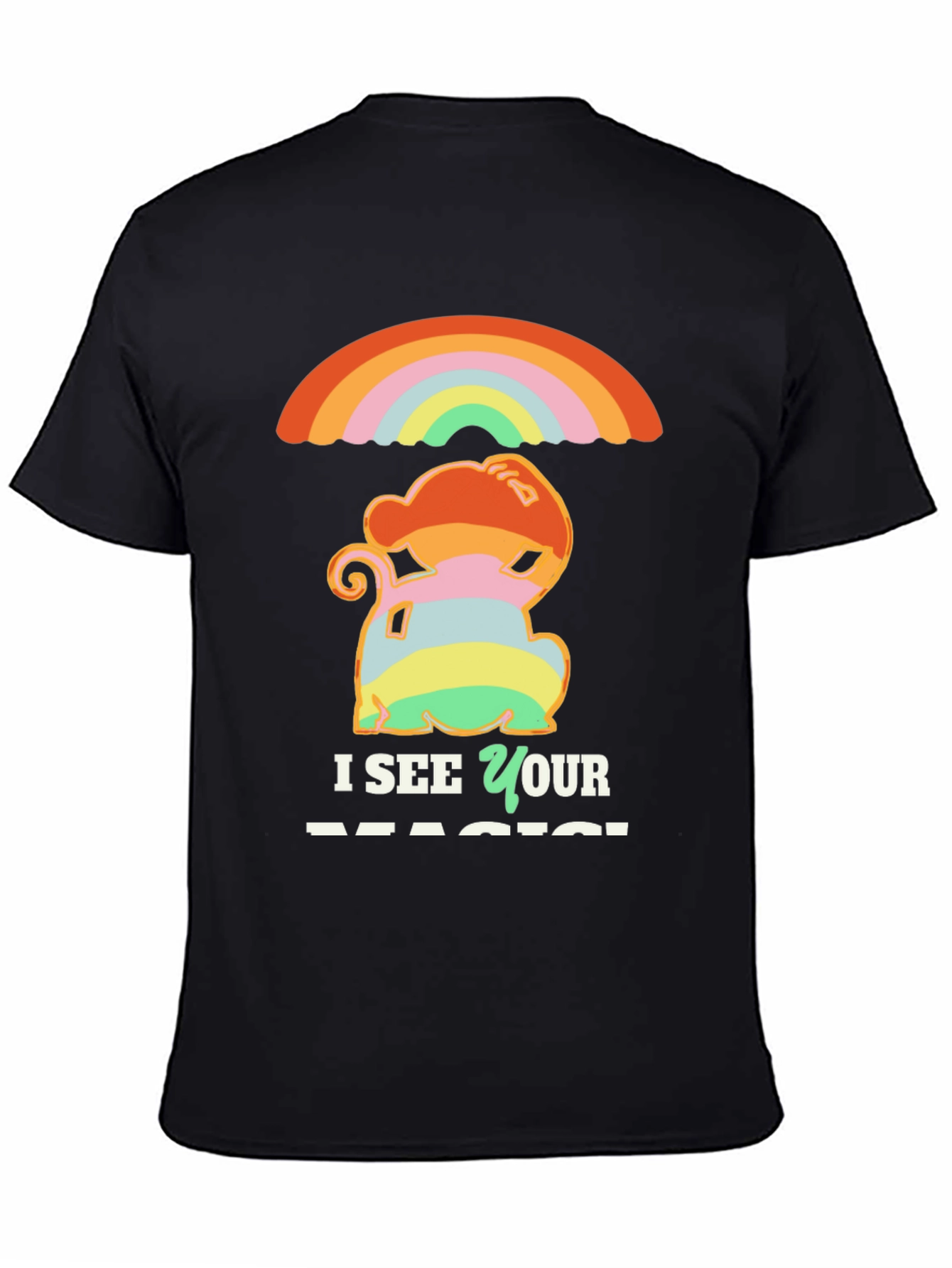 Rainbow Magic Graphic Tee - Unisex Black T-Shirt