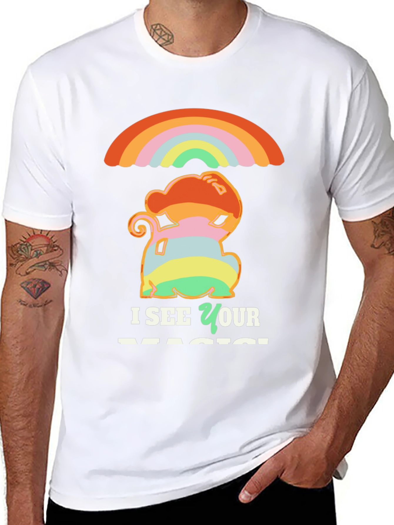Rainbow Magic Graphic Tee - Unisex Black T-Shirt
