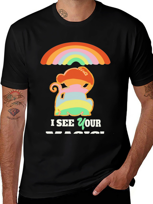 Rainbow Magic Graphic Tee - Unisex Black T-Shirt