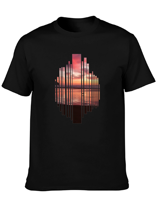 Sunset Cityscape Graphic Tee - Modern Style