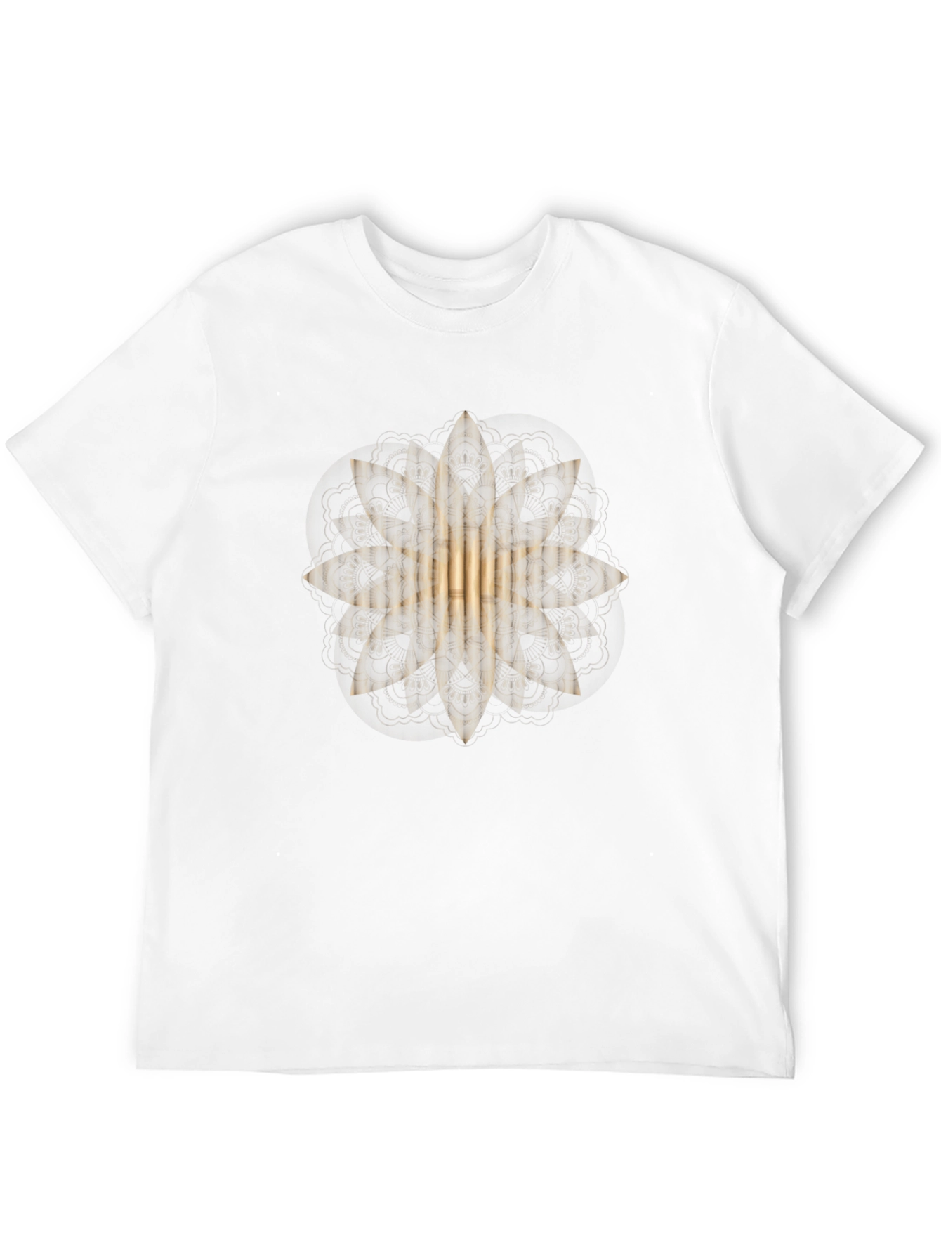 Golden Mandala Graphic Black T-Shirt