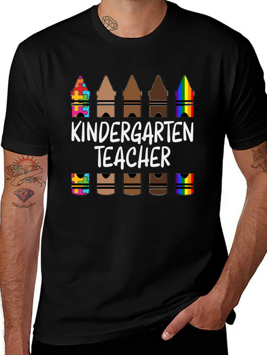 Kindergarten Teacher Crayon T-Shirt