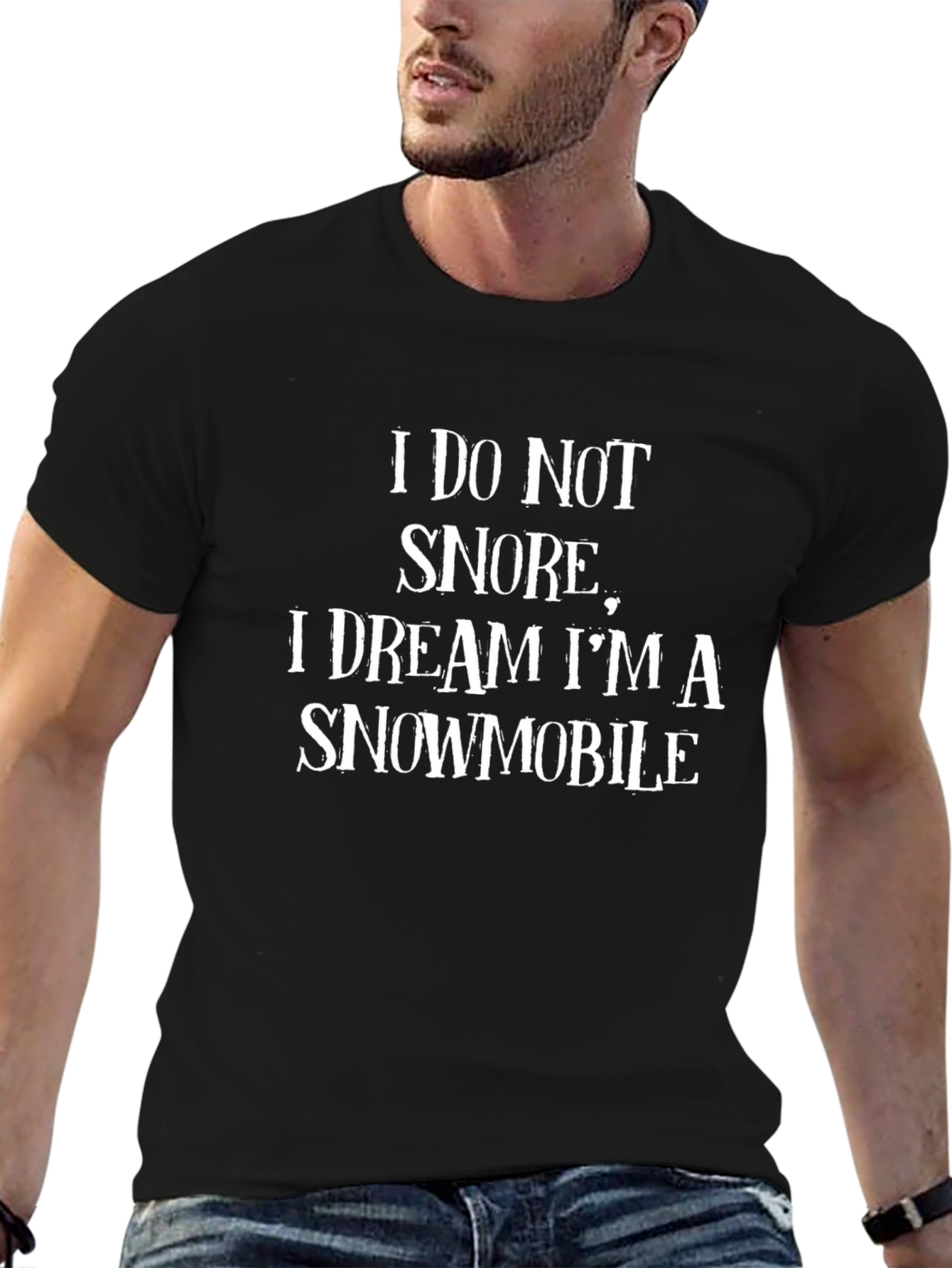 Funny Snowmobile Dream Graphic Tee
