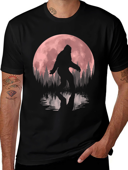 Bigfoot Moon Silhouette Graphic Tee