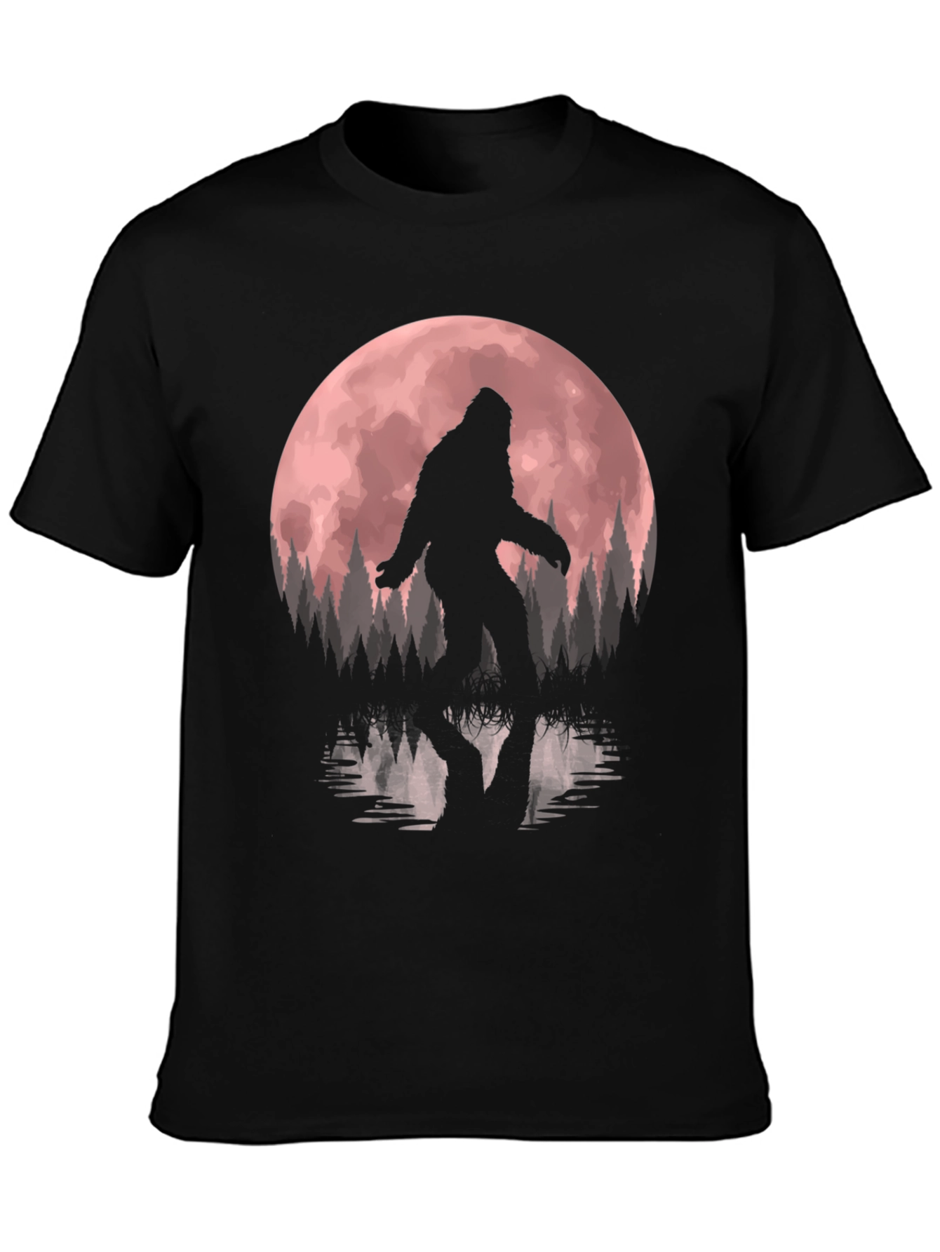 Bigfoot Moon Silhouette Graphic Tee