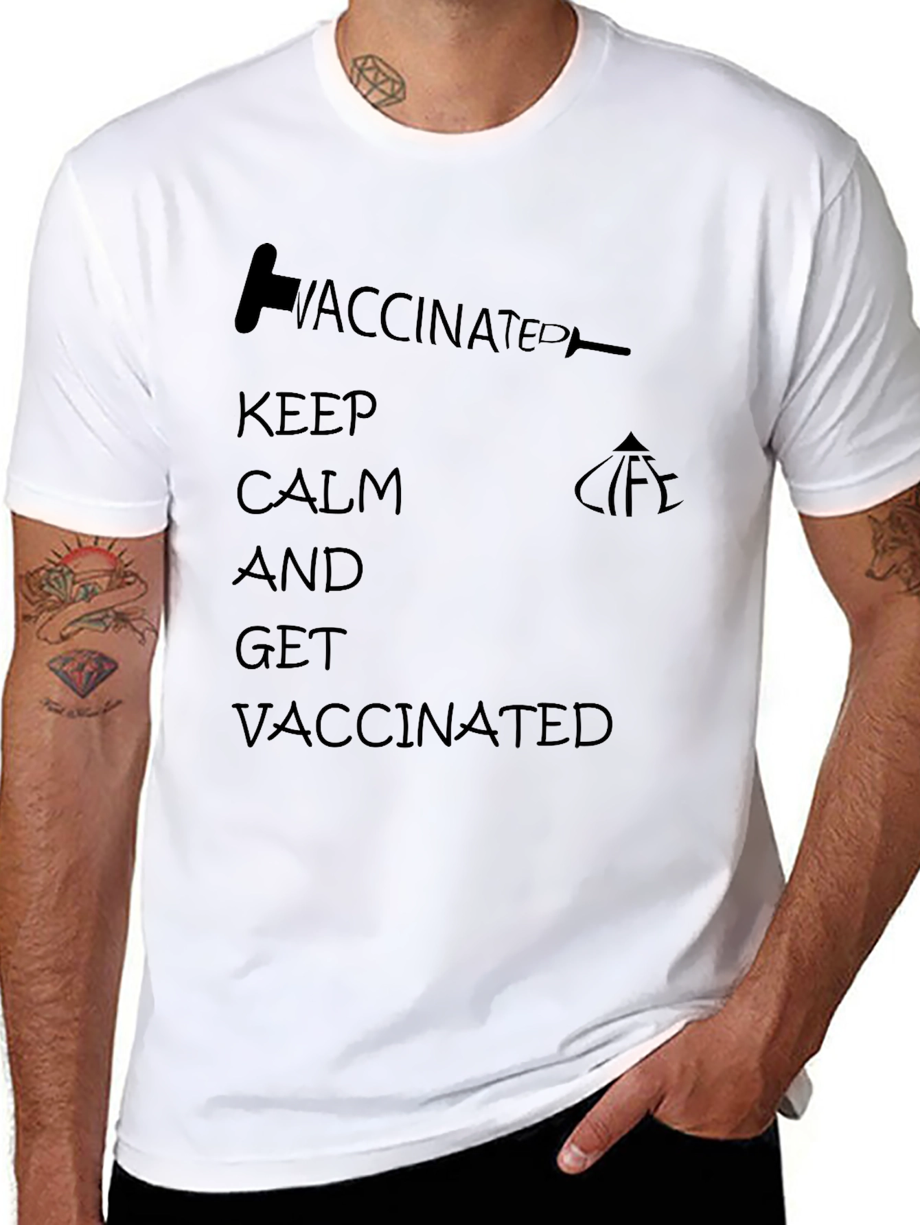 Vaccinated Keep Calm T-Shirt
