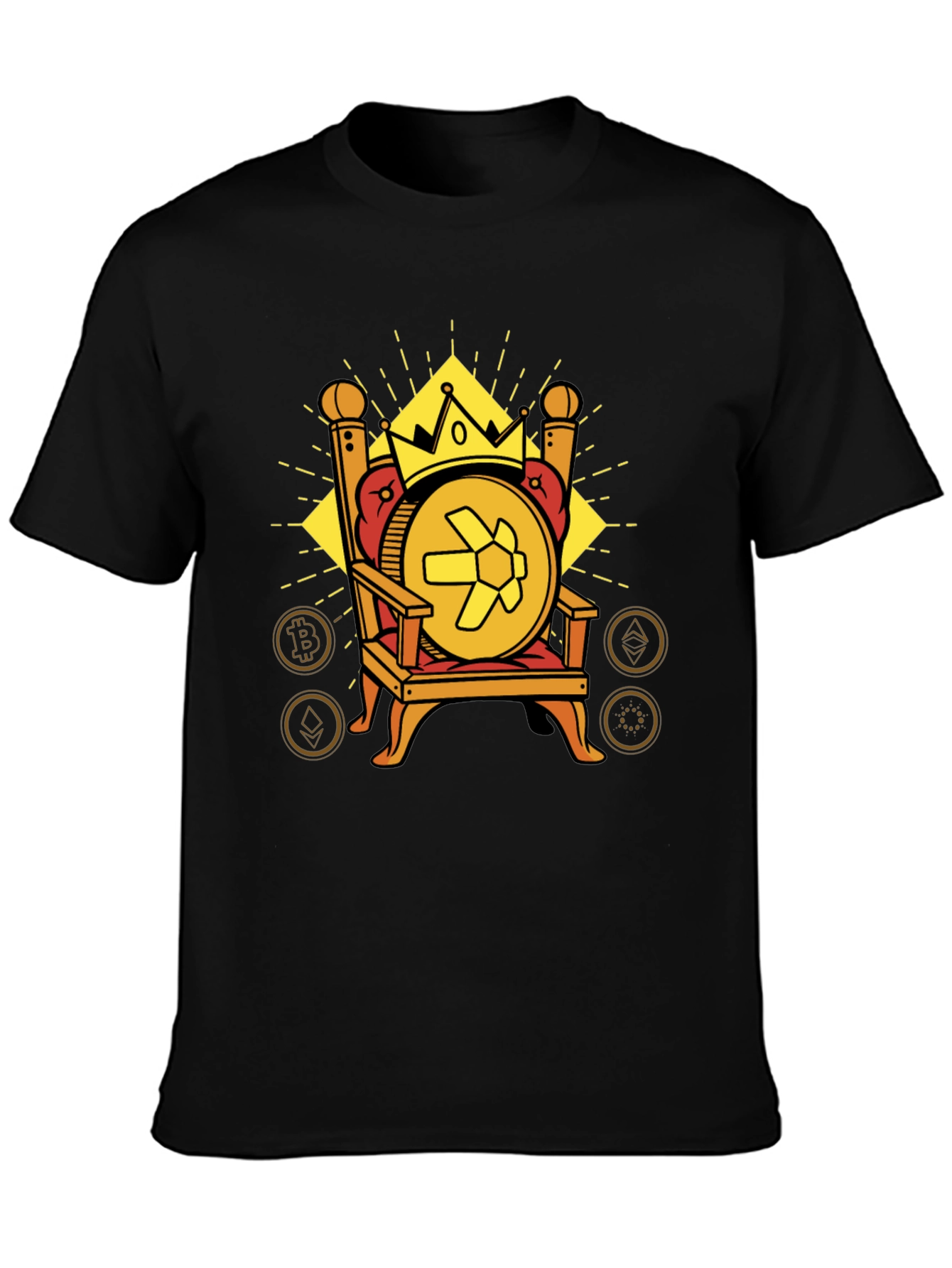 Crypto King T-Shirt - Bitcoin Ethereum More!