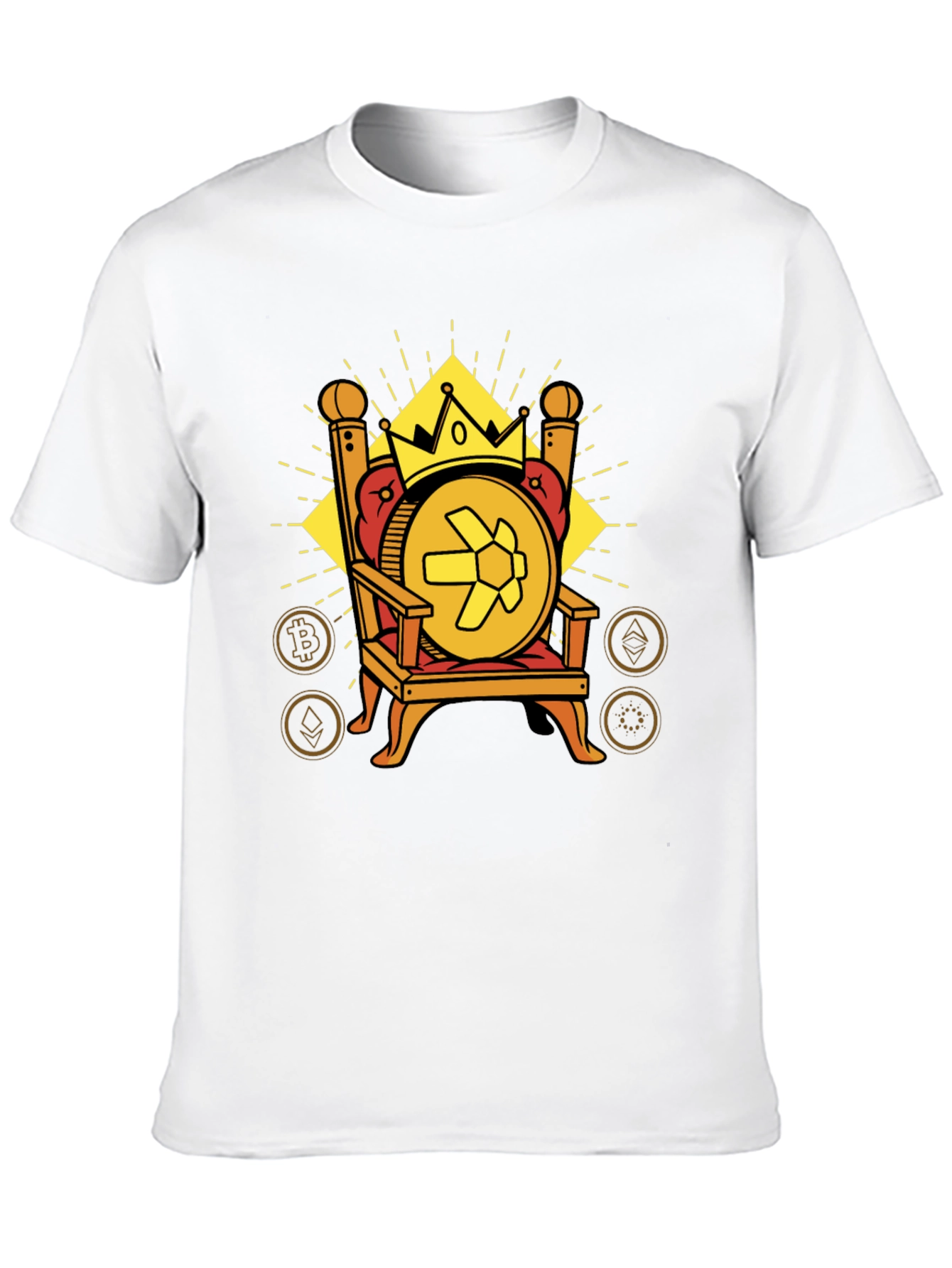 Crypto King T-Shirt - Bitcoin Ethereum More!