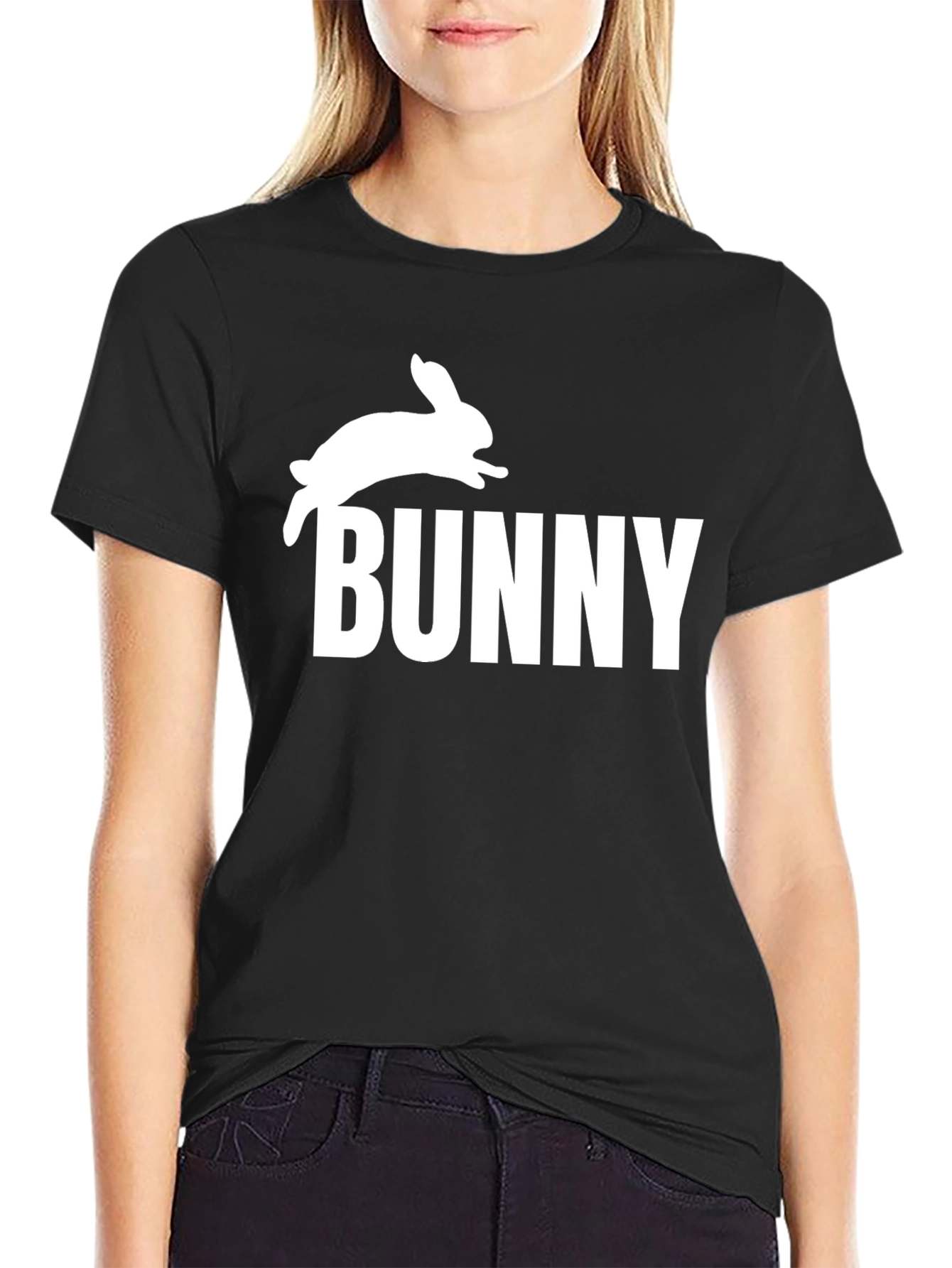 Bunny Graphic T-Shirt - Mens Black Tee