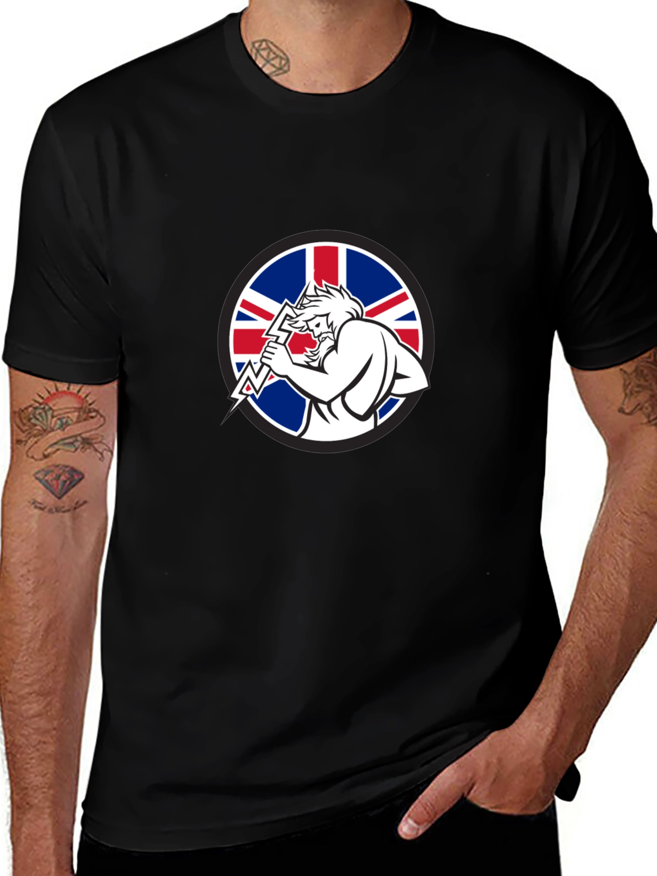 Union Jack Zeus Black T-Shirt