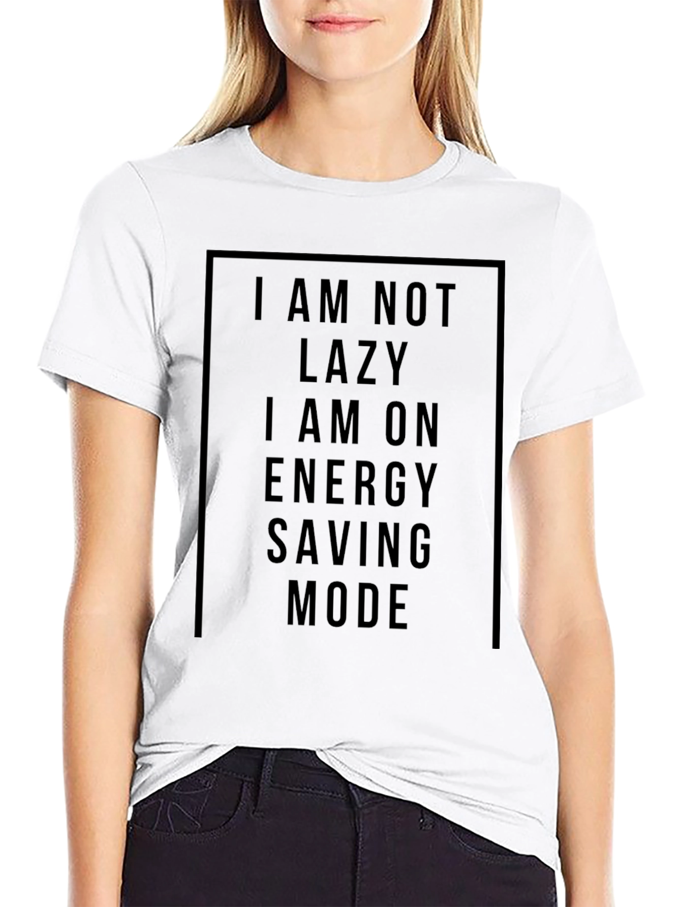 Energy Saving Mode Black T-Shirt
