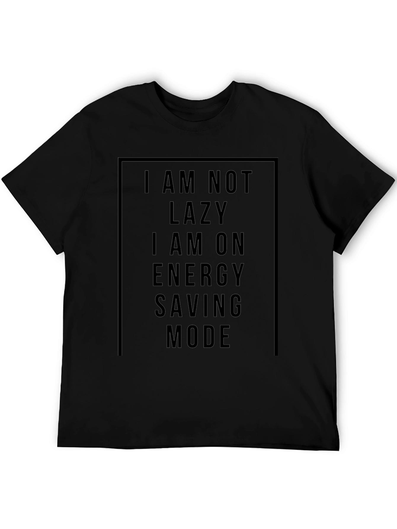 Energy Saving Mode Black T-Shirt