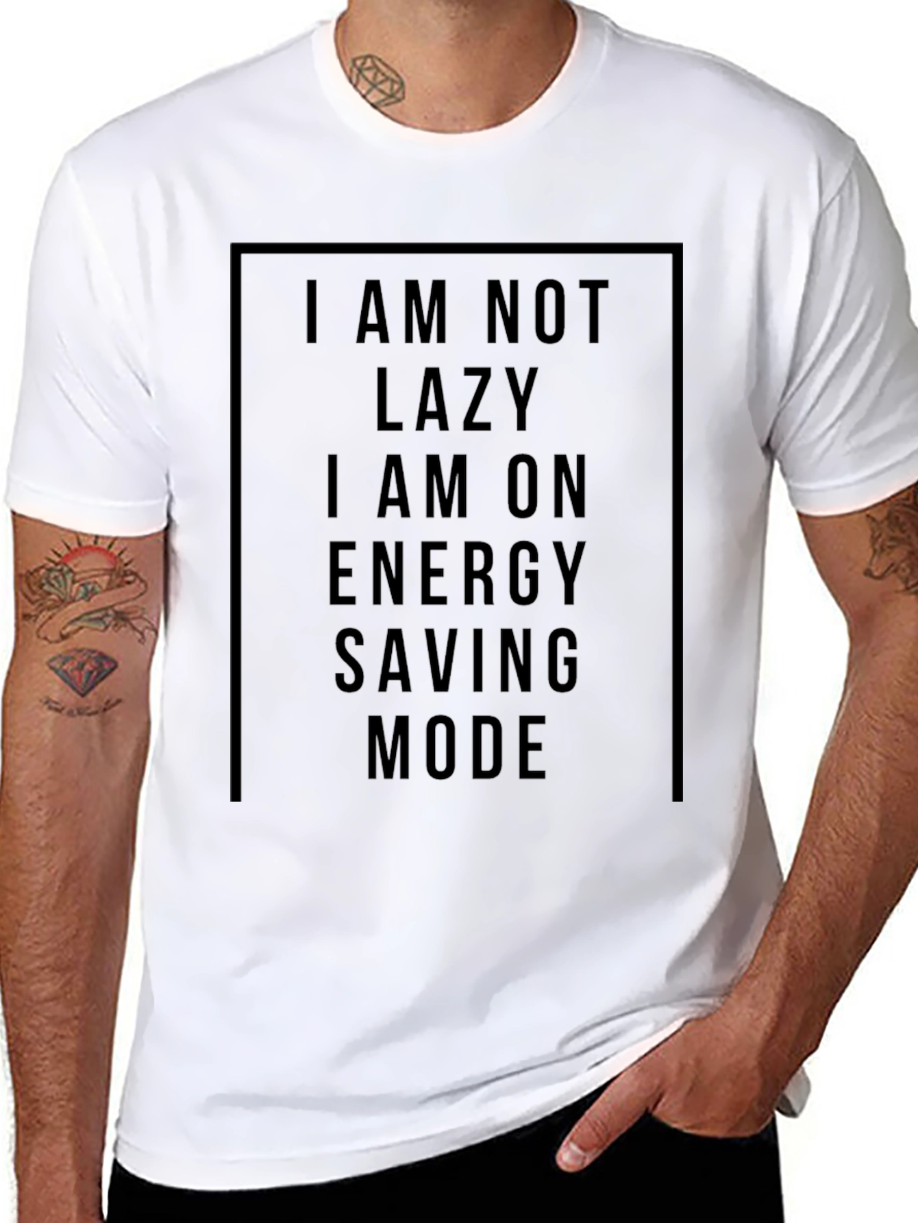 Energy Saving Mode Black T-Shirt