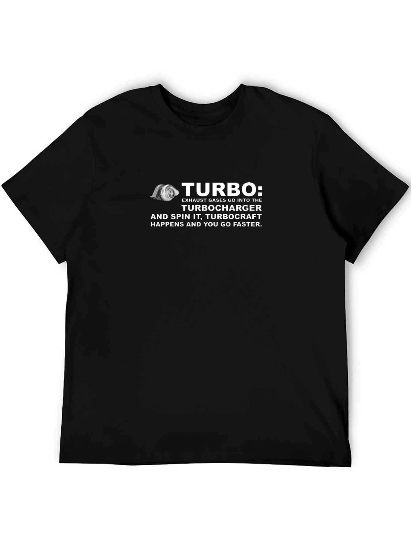 Turbocharger Humor Graphic T-Shirt - Speed Enthusiast Apparel