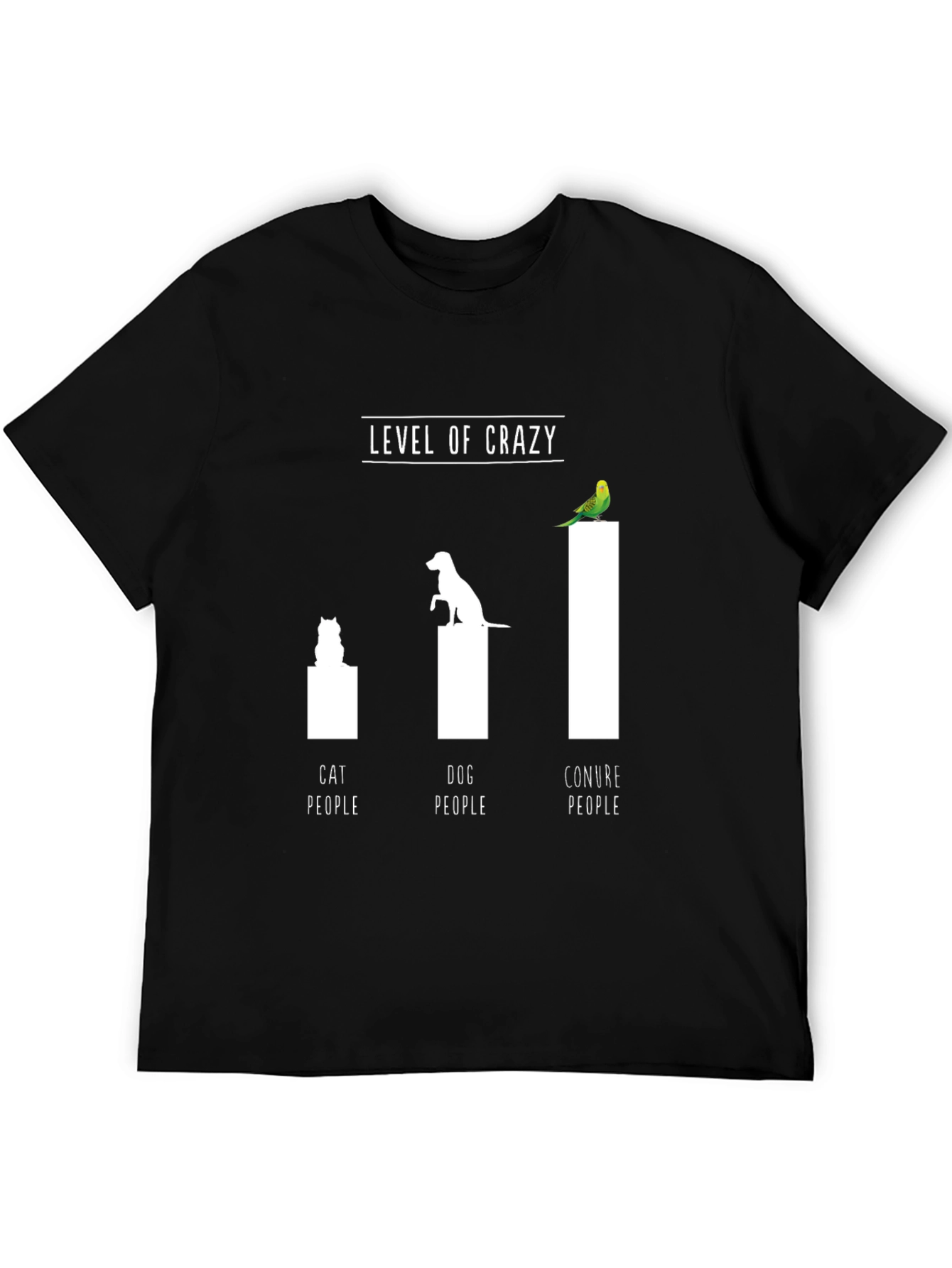 Crazy Pet People T-Shirt: Cat Dog Conure
