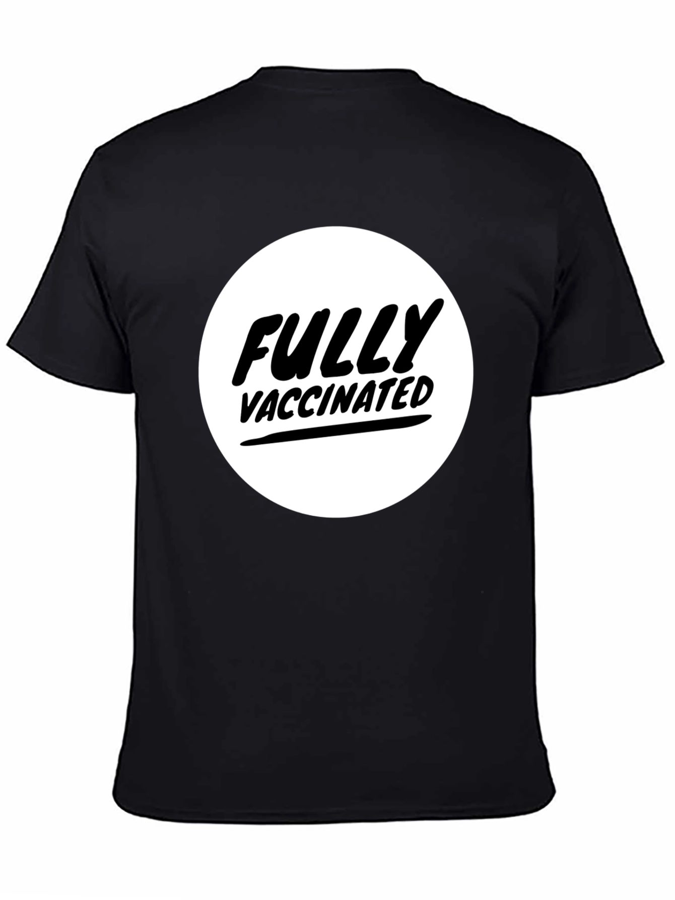 Fully Vaccinated Crew Neck T-Shirt - Black