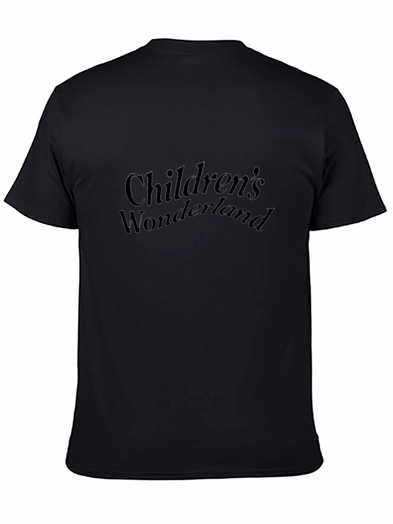 Childrens Wonderland Black T-Shirt