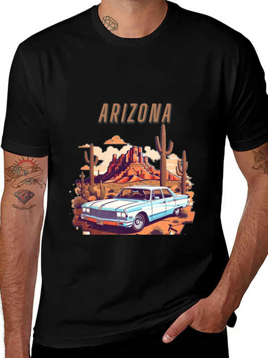 Arizona Desert Car Graphic T-Shirt