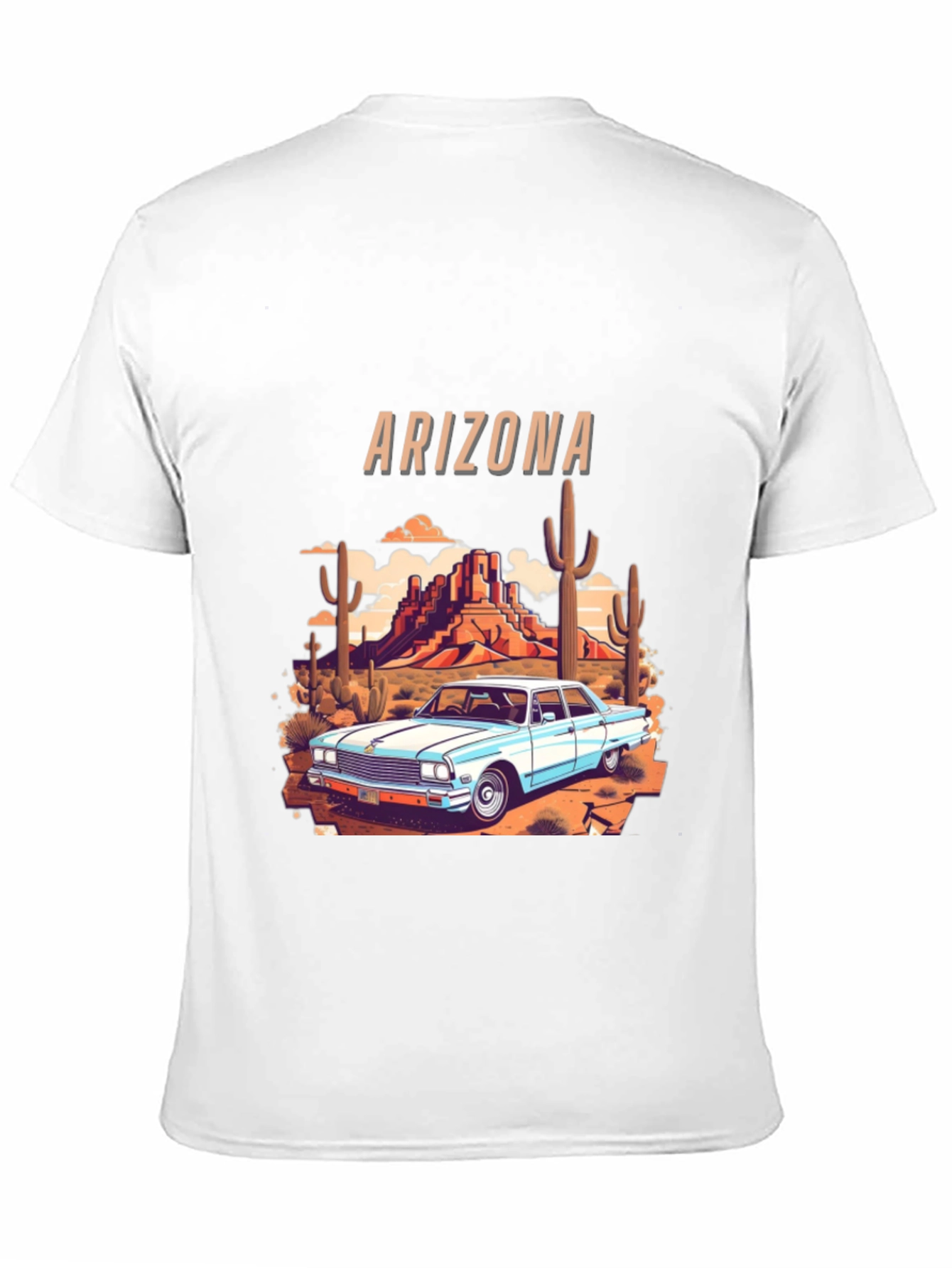 Arizona Desert Car Graphic T-Shirt