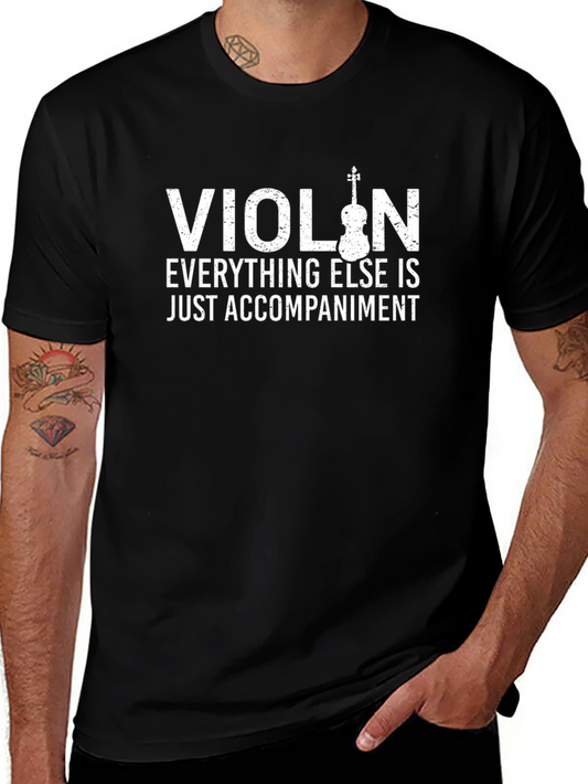 Violin Accompaniment Graphic Tee - Musicians Humor