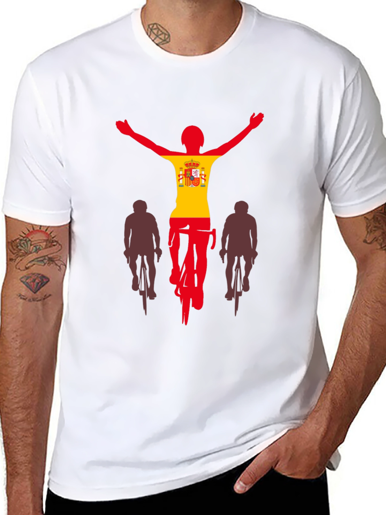 Spain Cyclist T-Shirt - Black