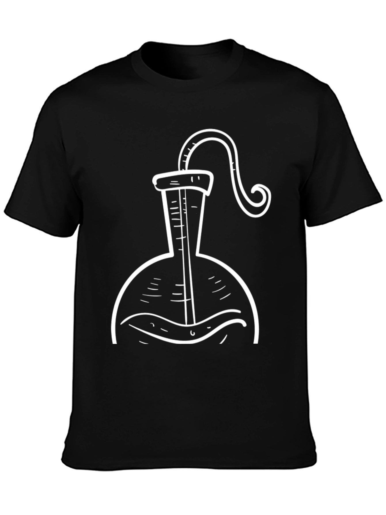 Science Flask Graphic Tee - Black Cotton T-Shirt