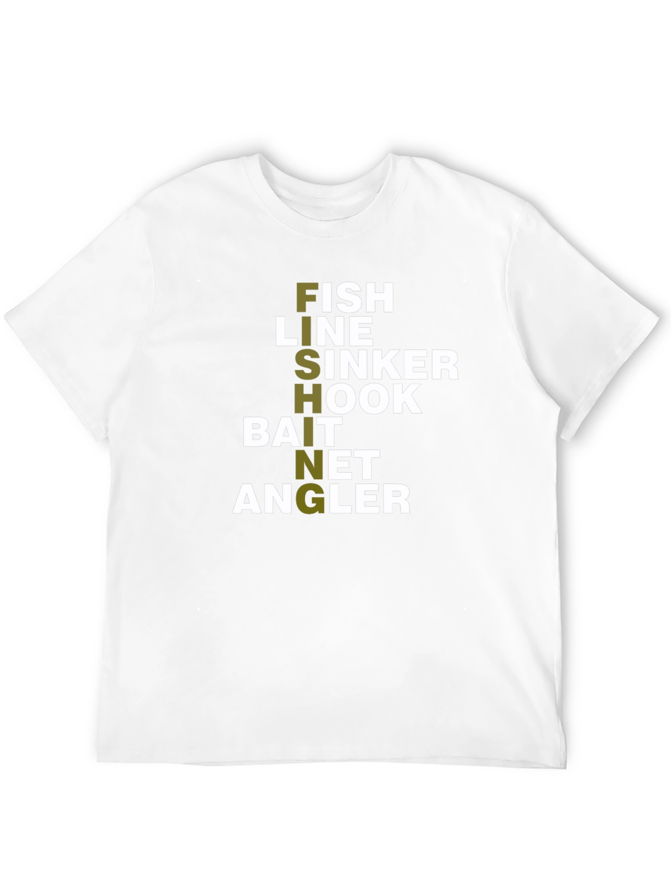 Fishing T-Shirt: Fish Hook Line Bait Angler Design