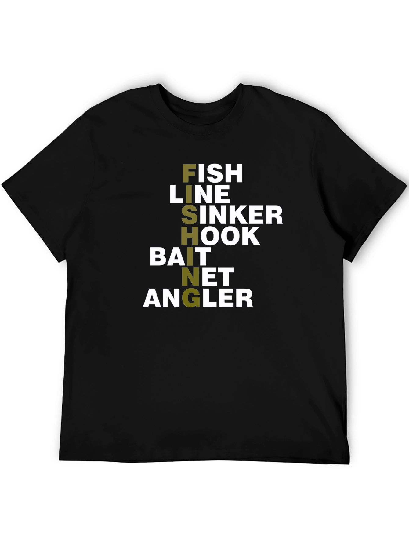 Fishing T-Shirt: Fish Hook Line Bait Angler Design
