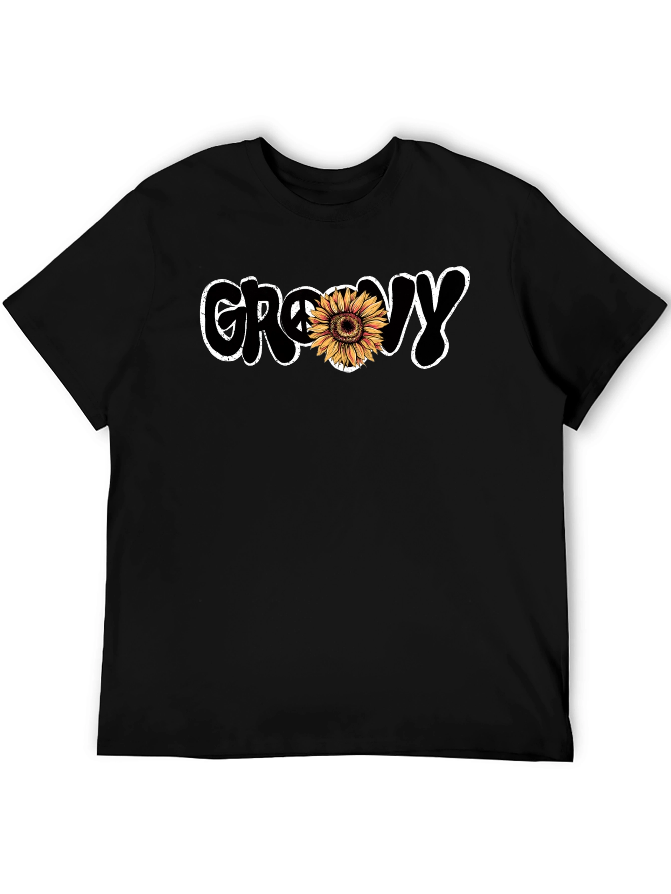 Groovy Sunflower Graphic T-Shirt - Retro Style Tee