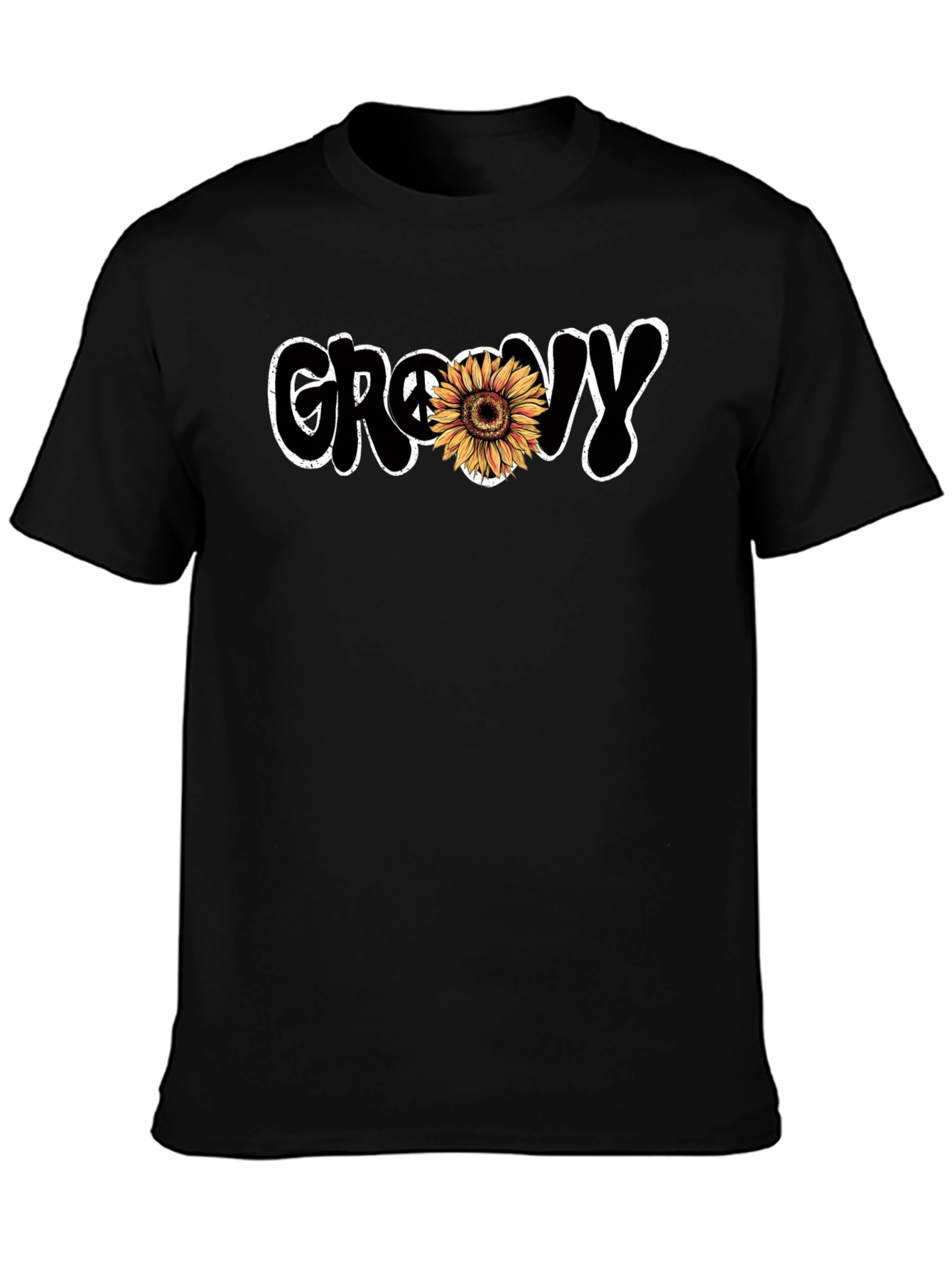 Groovy Sunflower Graphic T-Shirt - Retro Style Tee