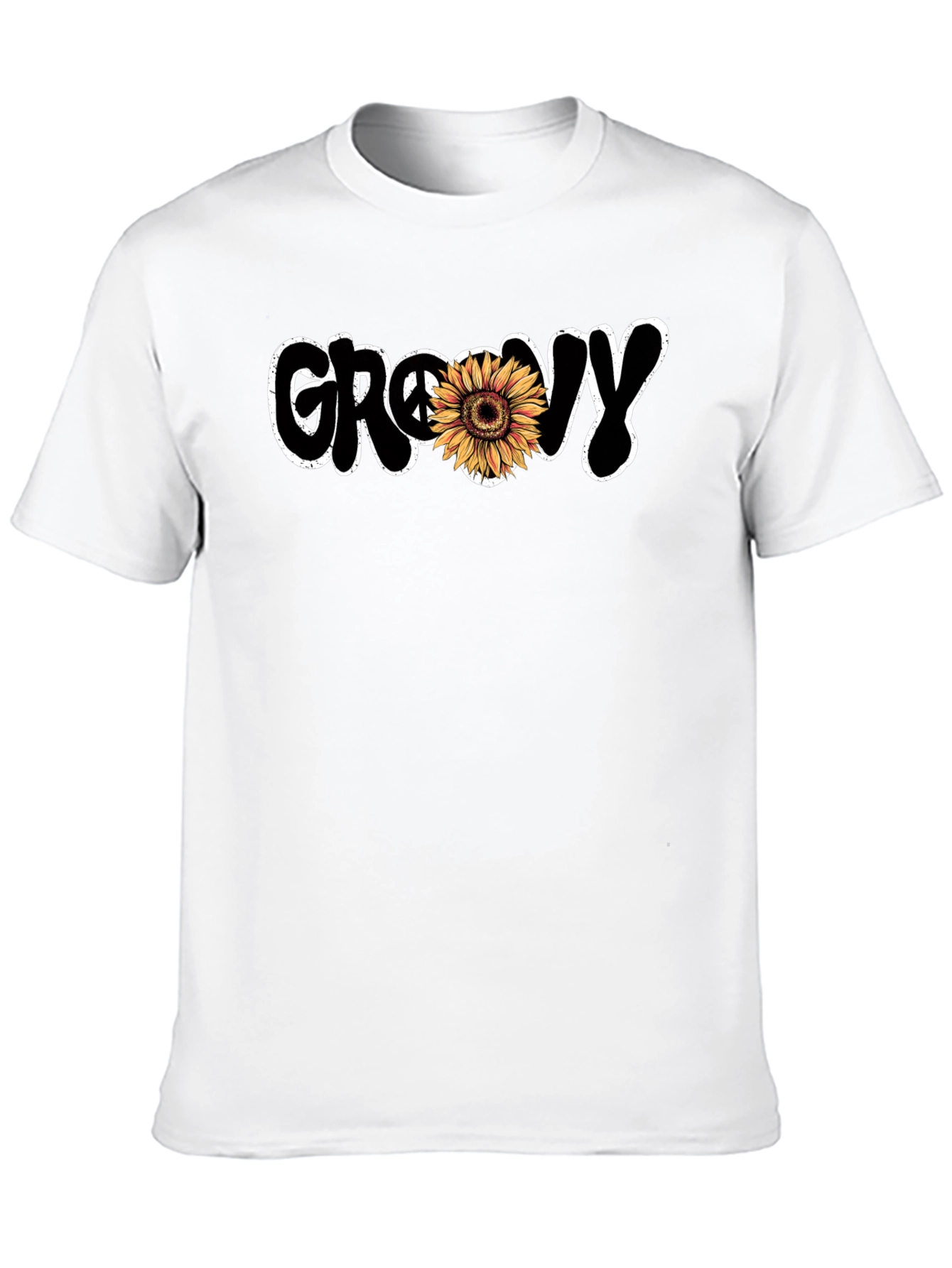 Groovy Sunflower Graphic T-Shirt - Retro Style Tee