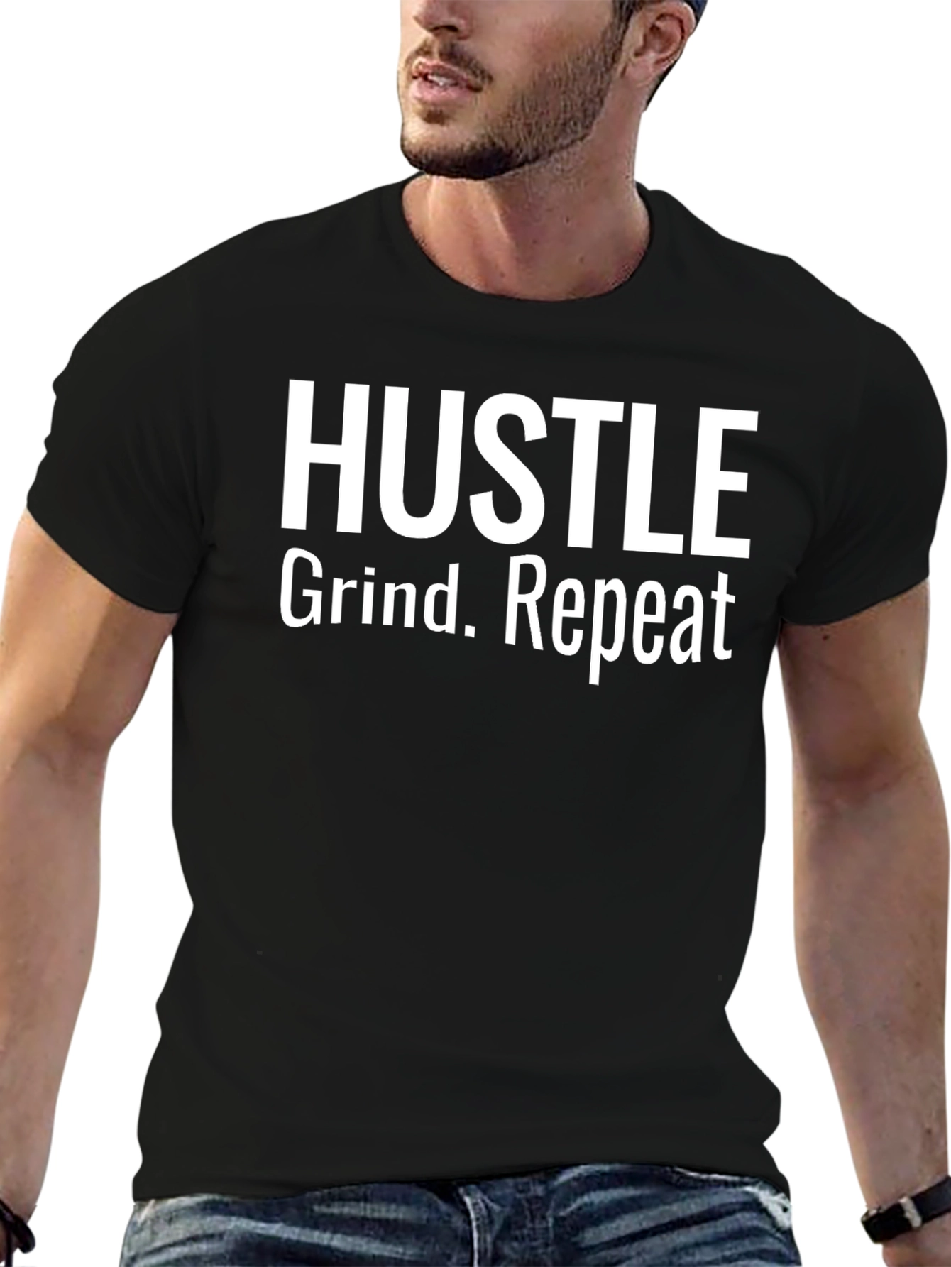 Hustle Grind Repeat Graphic Tee