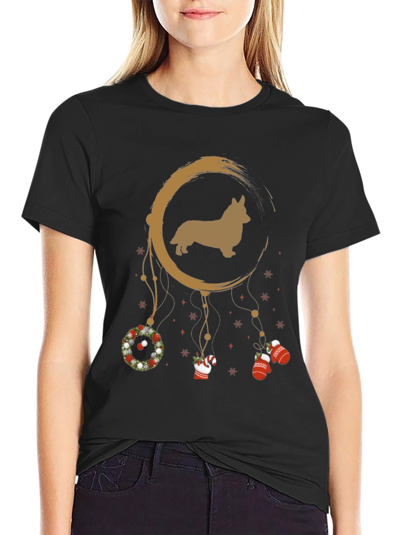 Corgi Christmas Dreamcatcher Graphic Tee
