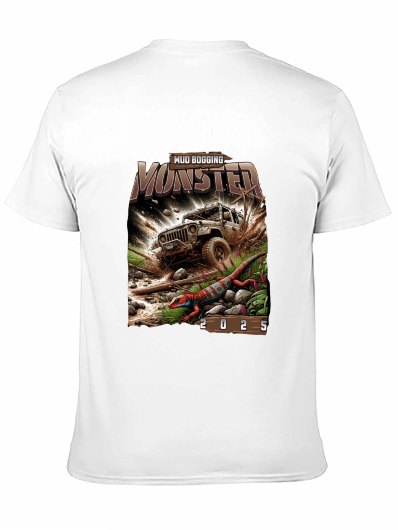 Mud Bogging Monster 2025 Black T-Shirt