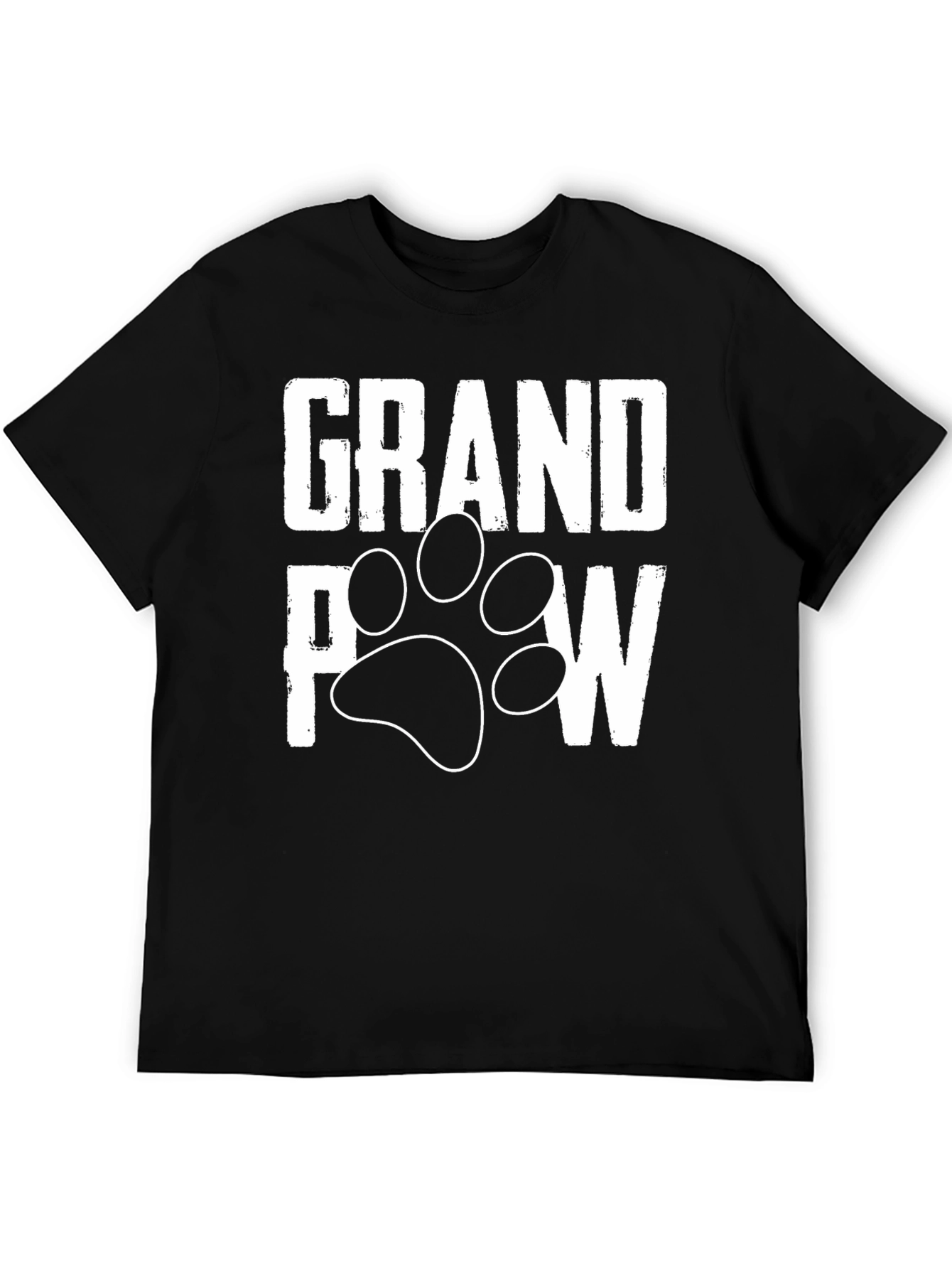 Grandpaw Dog Paw Print T-Shirt - Black