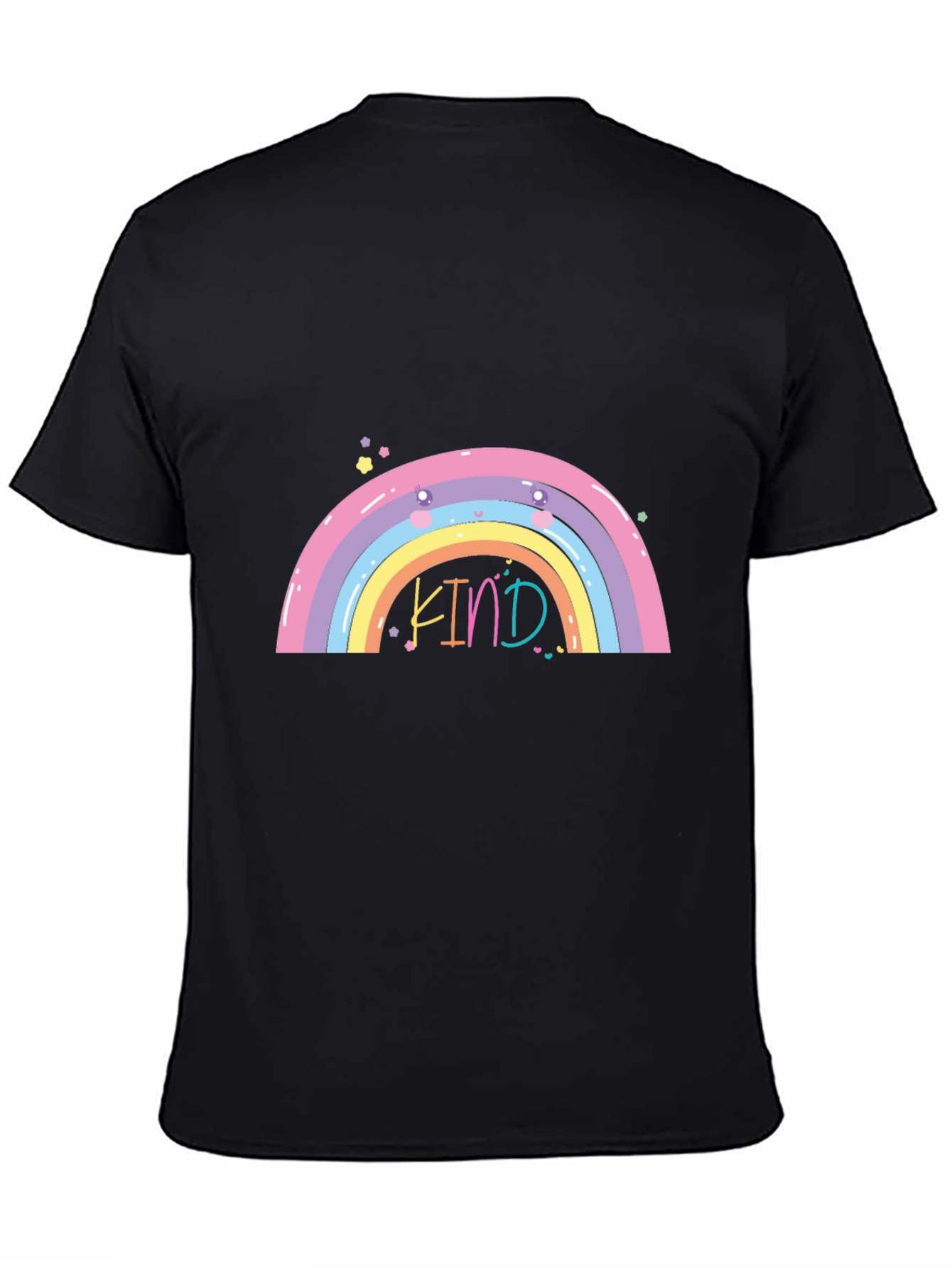 Kind Rainbow Graphic Tee - Black Casual T-Shirt