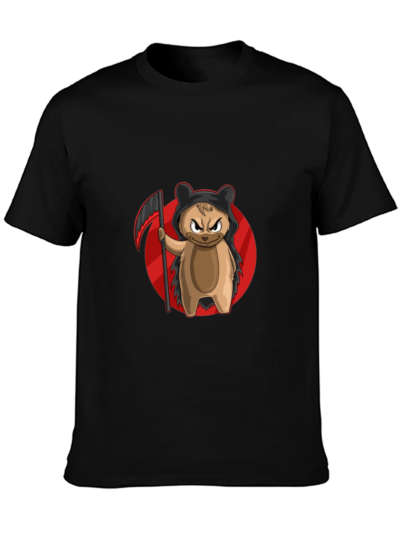 Grim Reaper Bear T-Shirt - Cool Cartoon Graphic Tee