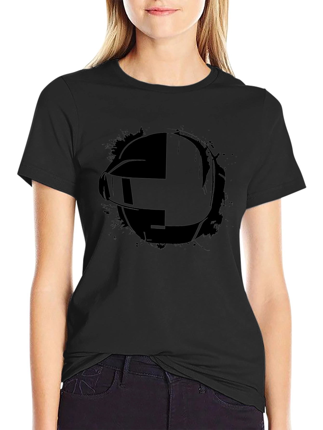 Daft Punk Style Black Graphic Tee