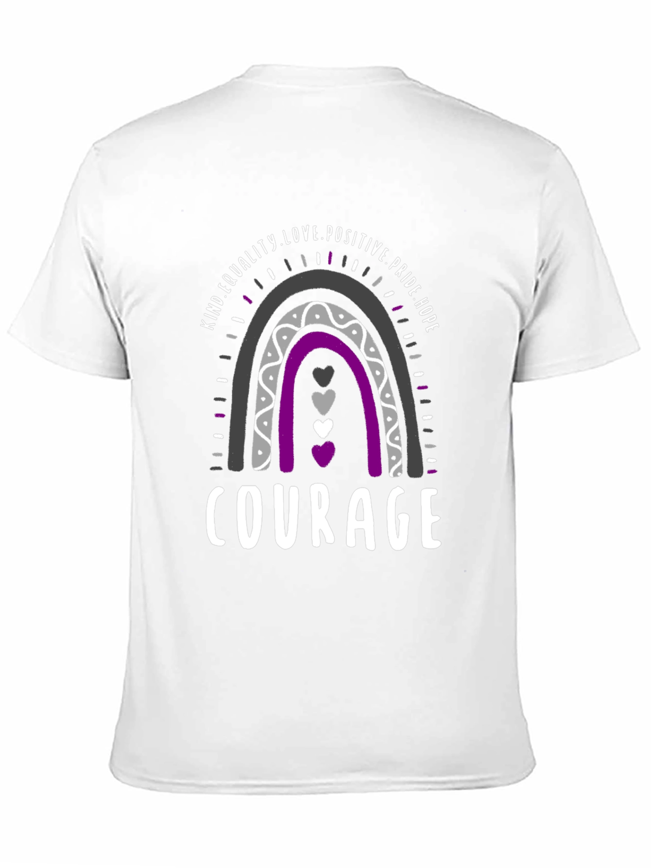 Asexual Pride Rainbow Courage T-Shirt