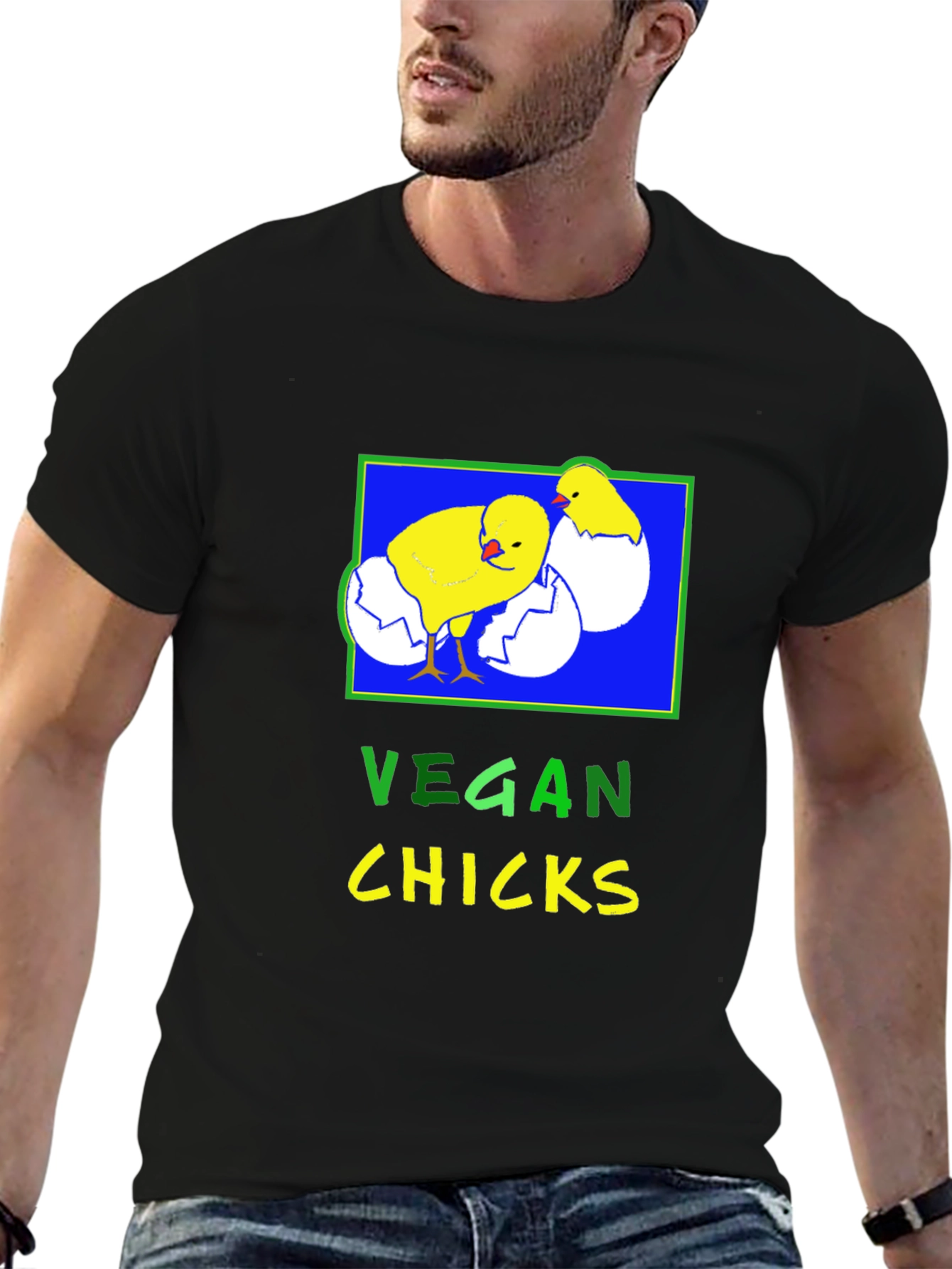 Vegan Chicks T-Shirt - Black Graphic Tee